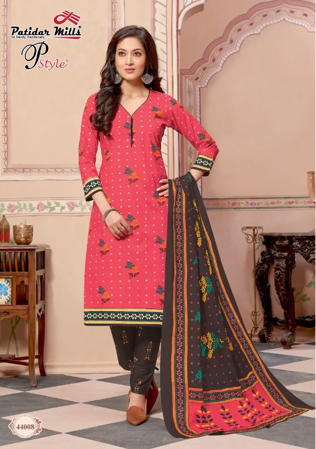 Patidar P Style 44 Regular Wear Printed Cotton Dress Material Collection